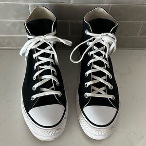 Women's Converse Chuck Taylor All Star Hi Lift Platform Sneaker Black Size- 9